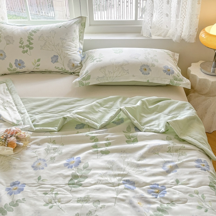 91家纺网 家纺一手货源 找家纺 晨希家居 2025春夏新款全棉纯棉印花夏被夏凉被空调被 云水谣