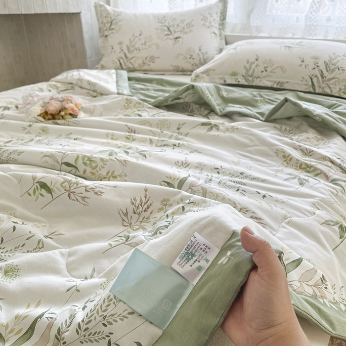 91家纺网 家纺一手货源 找家纺 晨希家居 2025春夏新款全棉纯棉印花夏被夏凉被空调被 清风