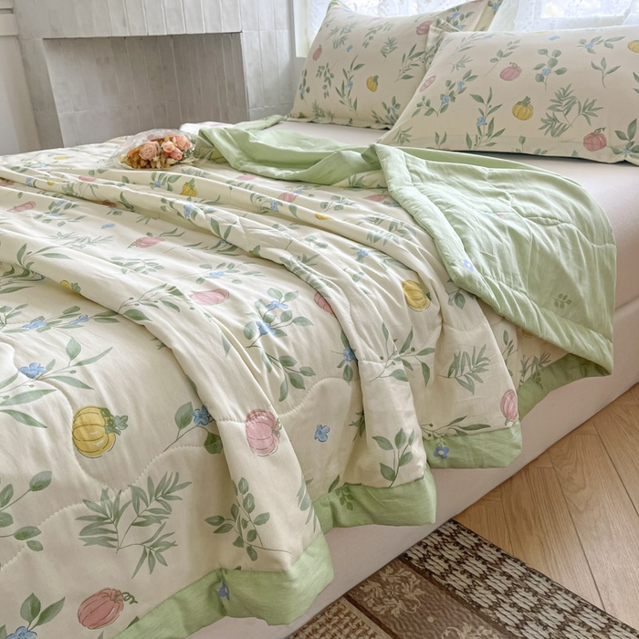 91家纺网 家纺一手货源 找家纺 晨希家居 2025春夏新款全棉纯棉印花夏被夏凉被空调被 轻婉花语