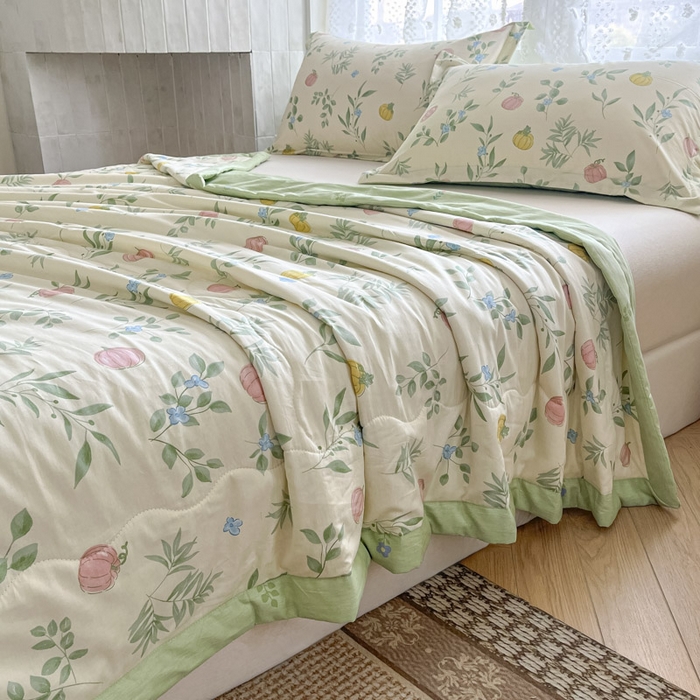 91家纺网 家纺一手货源 找家纺 晨希家居 2025春夏新款全棉纯棉印花夏被夏凉被空调被 轻婉花语