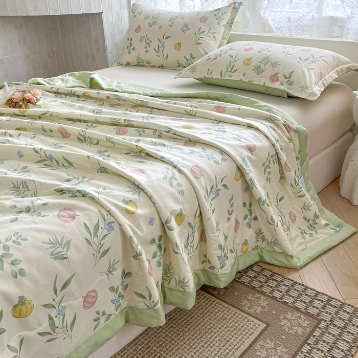 91家纺网 家纺一手货源 找家纺 晨希家居 2025春夏新款全棉纯棉印花夏被夏凉被空调被 轻婉花语