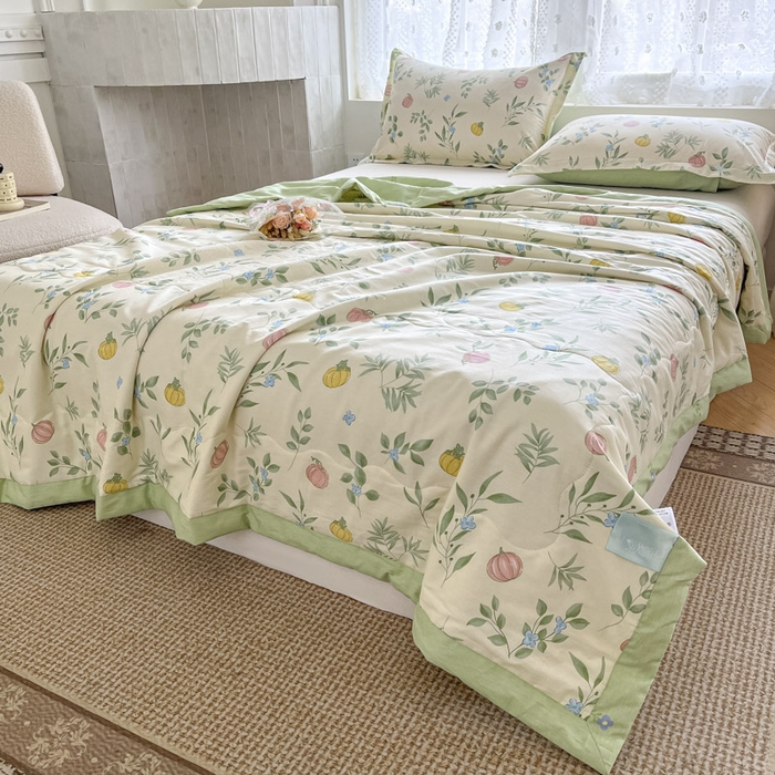 91家纺网 家纺一手货源 找家纺 晨希家居 2025春夏新款全棉纯棉印花夏被夏凉被空调被 轻婉花语