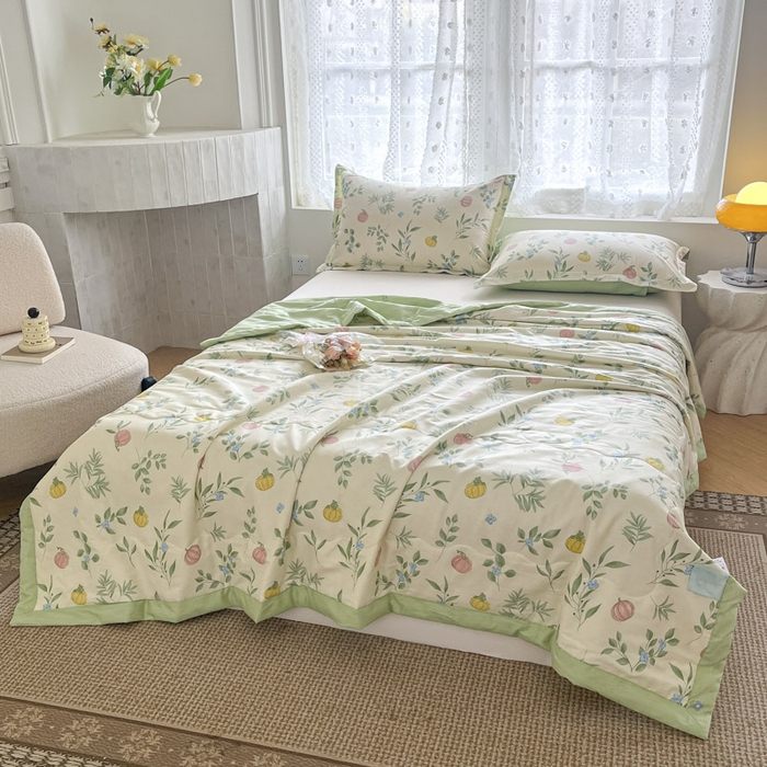 91家纺网 家纺一手货源 找家纺 晨希家居 2025春夏新款全棉纯棉印花夏被夏凉被空调被 轻婉花语