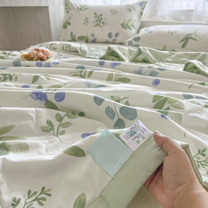 91家纺网 家纺一手货源 找家纺 晨希家居 2025春夏新款全棉纯棉印花夏被夏凉被空调被 春意盎然