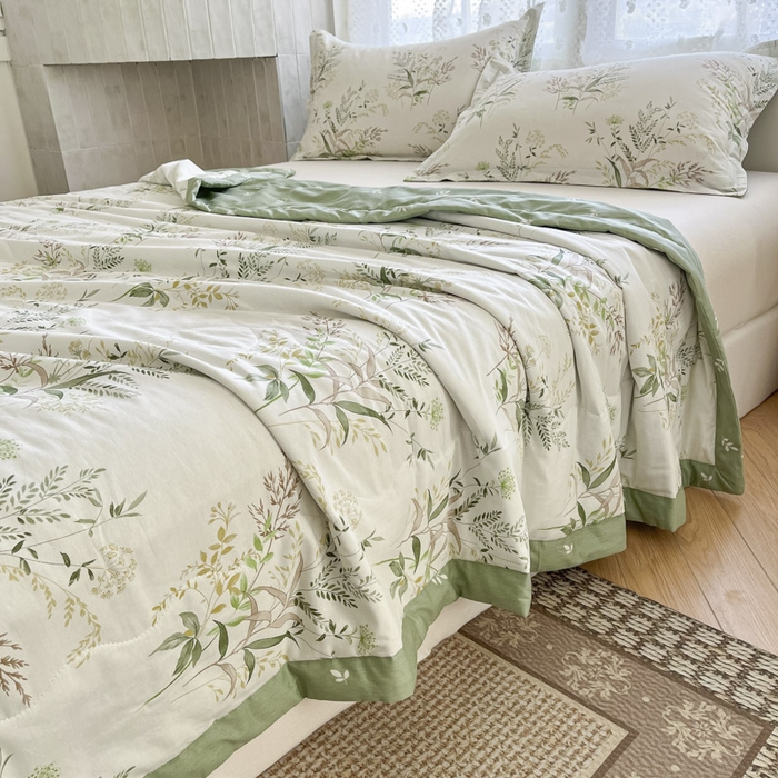 91家纺网 家纺一手货源 找家纺 晨希家居 2025春夏新款全棉纯棉印花夏被夏凉被空调被 清风