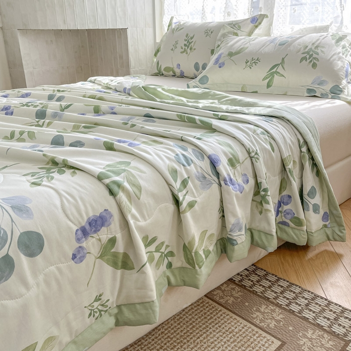 91家纺网 家纺一手货源 找家纺 晨希家居 2025春夏新款全棉纯棉印花夏被夏凉被空调被 春意盎然