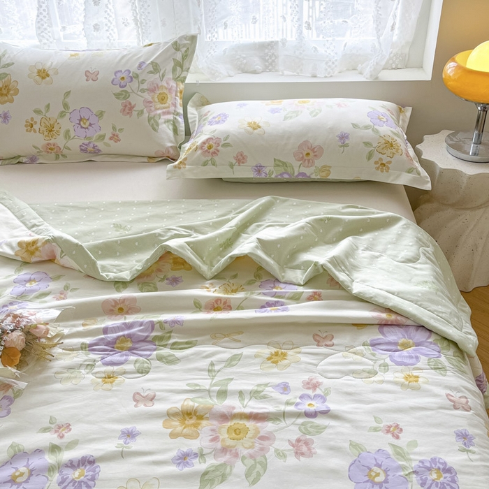 91家纺网 家纺一手货源 找家纺 晨希家居 2025春夏新款全棉纯棉印花夏被夏凉被空调被 恬静