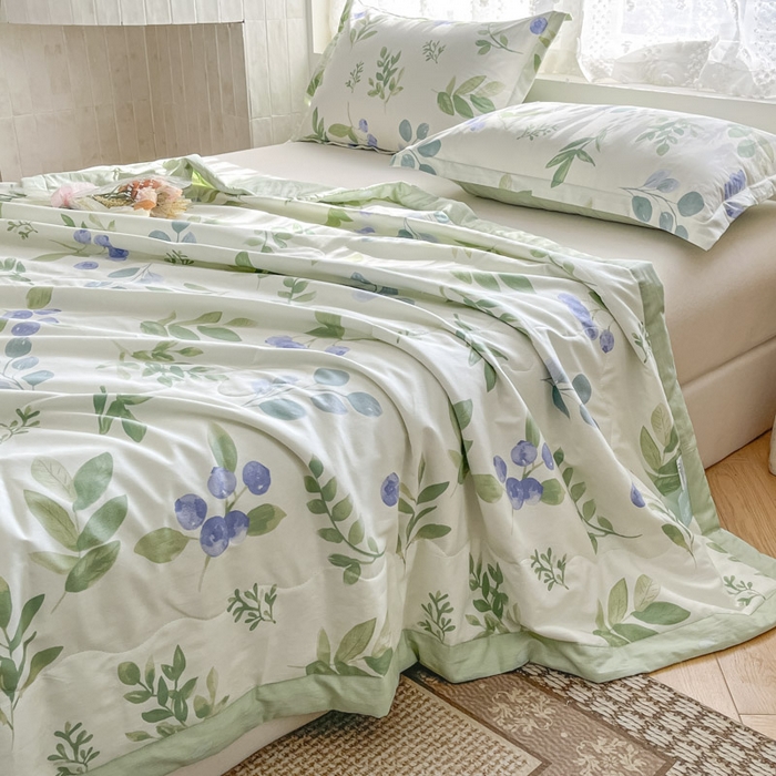 91家纺网 家纺一手货源 找家纺 晨希家居 2025春夏新款全棉纯棉印花夏被夏凉被空调被 春意盎然