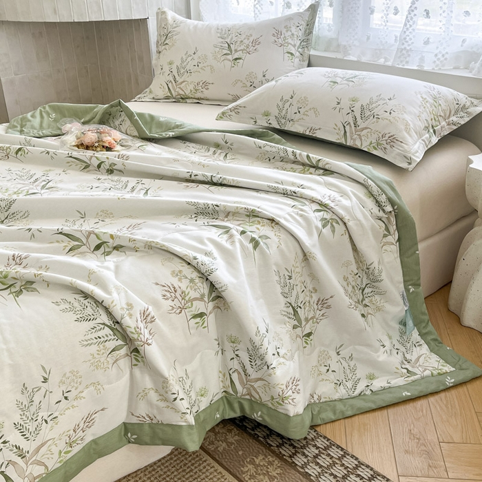 91家纺网 家纺一手货源 找家纺 晨希家居 2025春夏新款全棉纯棉印花夏被夏凉被空调被 清风