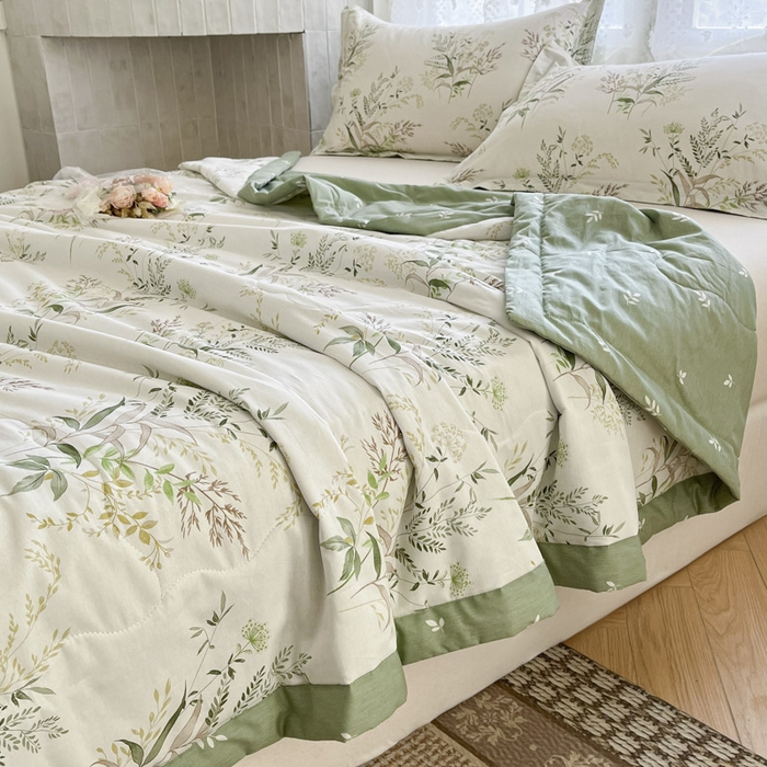 91家纺网 家纺一手货源 找家纺 晨希家居 2025春夏新款全棉纯棉印花夏被夏凉被空调被 清风