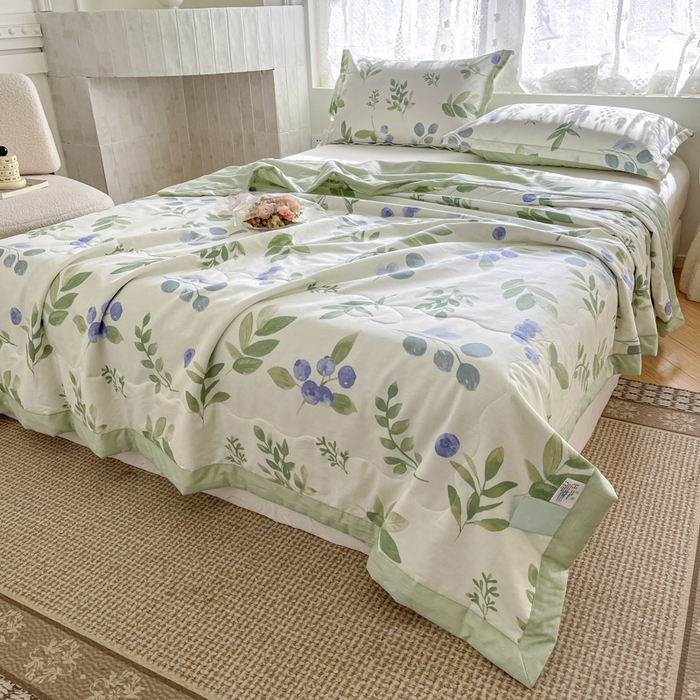 91家纺网 家纺一手货源 找家纺 晨希家居 2025春夏新款全棉纯棉印花夏被夏凉被空调被 春意盎然