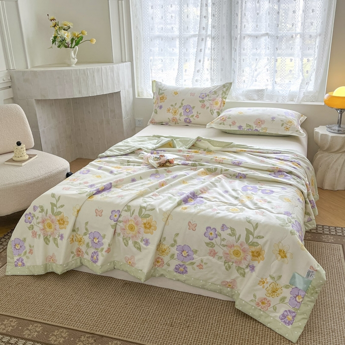 91家纺网 家纺一手货源 找家纺 晨希家居 2025春夏新款全棉纯棉印花夏被夏凉被空调被 恬静