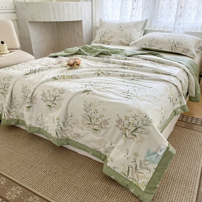 91家纺网 家纺一手货源 找家纺 晨希家居 2025春夏新款全棉纯棉印花夏被夏凉被空调被 清风