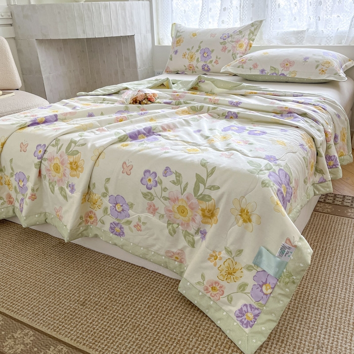 91家纺网 家纺一手货源 找家纺 晨希家居 2025春夏新款全棉纯棉印花夏被夏凉被空调被 恬静