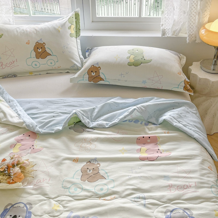 91家纺网 家纺一手货源 找家纺 晨希家居 2025春夏新款全棉纯棉印花夏被夏凉被空调被 考拉