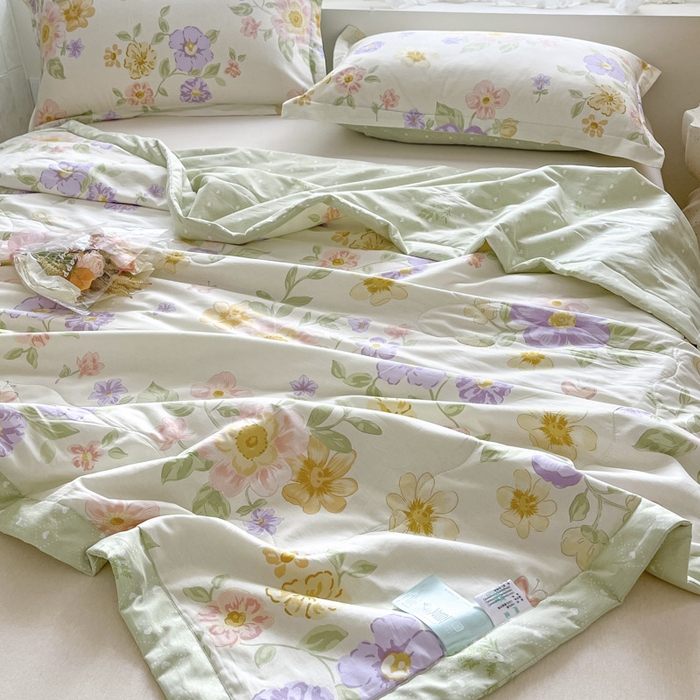 91家纺网 家纺一手货源 找家纺 晨希家居 2025春夏新款全棉纯棉印花夏被夏凉被空调被 恬静