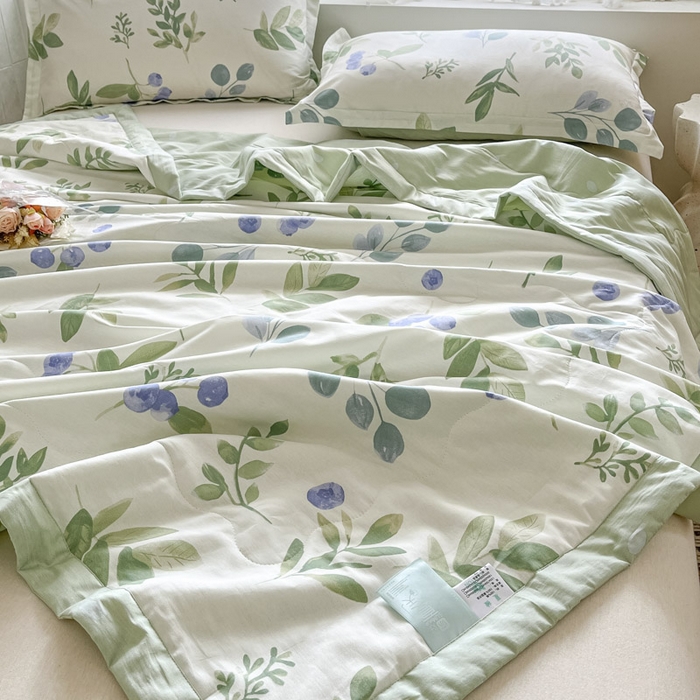 91家纺网 家纺一手货源 找家纺 晨希家居 2025春夏新款全棉纯棉印花夏被夏凉被空调被 春意盎然