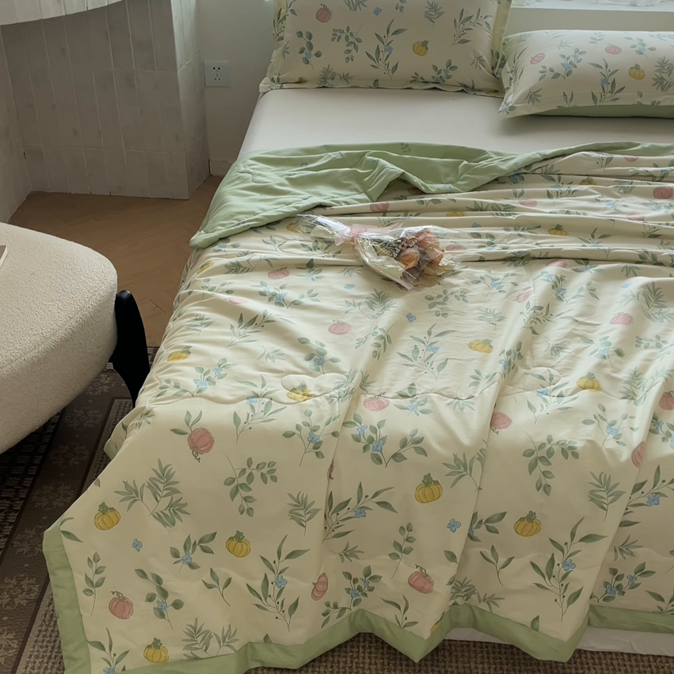 91家纺网 家纺一手货源 找家纺 晨希家居 2025春夏新款全棉纯棉印花夏被夏凉被空调被 轻婉花语