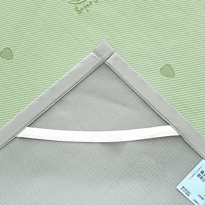 91家纺网 家纺一手货源 找家纺 春妮家纺 2025新款A类PE提花软席凉感冰豆豆凉席席子凉席 旋转木马-绿