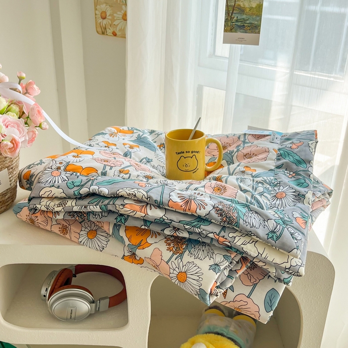 大世界被王 2025新款全棉纯棉健康夏被夏凉被空调被 花香半语