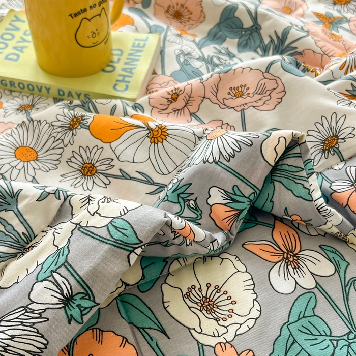 91家纺网 家纺一手货源 找家纺 大世界被王 2025新款全棉纯棉健康夏被夏凉被空调被 花香半语