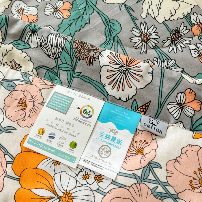 91家纺网 家纺一手货源 找家纺 大世界被王 2025新款全棉纯棉健康夏被夏凉被空调被 花香半语