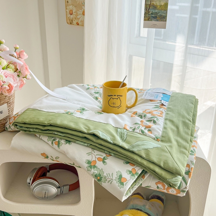 大世界被王 2025新款全棉纯棉健康夏被夏凉被空调被 梦归花园