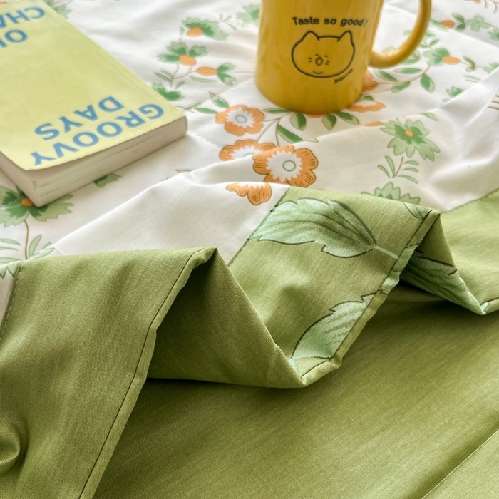 91家纺网 家纺一手货源 找家纺 大世界被王 2025新款全棉纯棉健康夏被夏凉被空调被 梦归花园