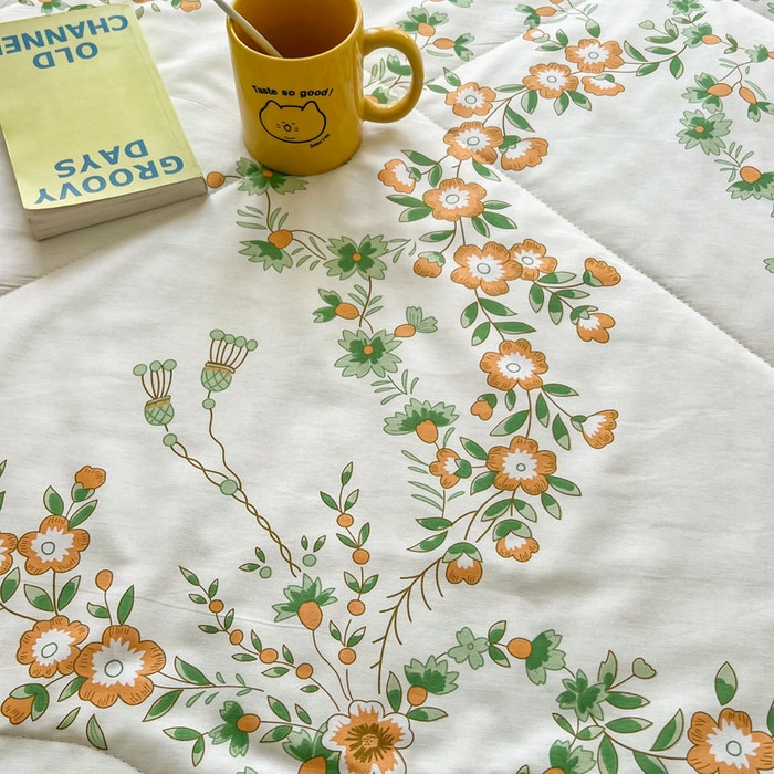 91家纺网 家纺一手货源 找家纺 大世界被王 2025新款全棉纯棉健康夏被夏凉被空调被 梦归花园