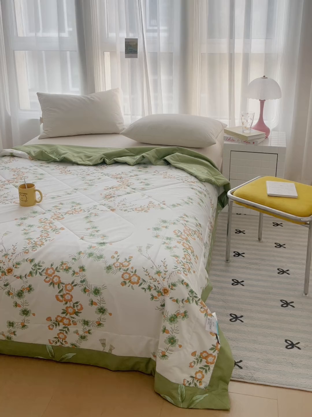 91家纺网 家纺一手货源 找家纺 大世界被王 2025新款全棉纯棉健康夏被夏凉被空调被 梦归花园