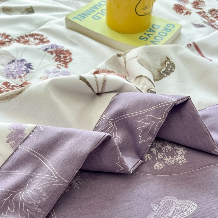 91家纺网 家纺一手货源 找家纺 大世界被王 2025新款全棉纯棉健康夏被夏凉被空调被 妙趣花田