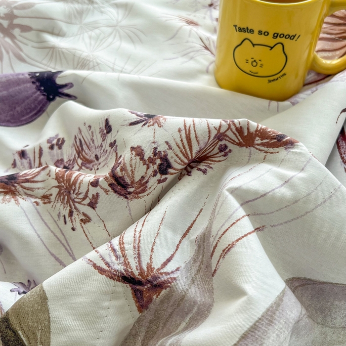 91家纺网 家纺一手货源 找家纺 大世界被王 2025新款全棉纯棉健康夏被夏凉被空调被 妙趣花田