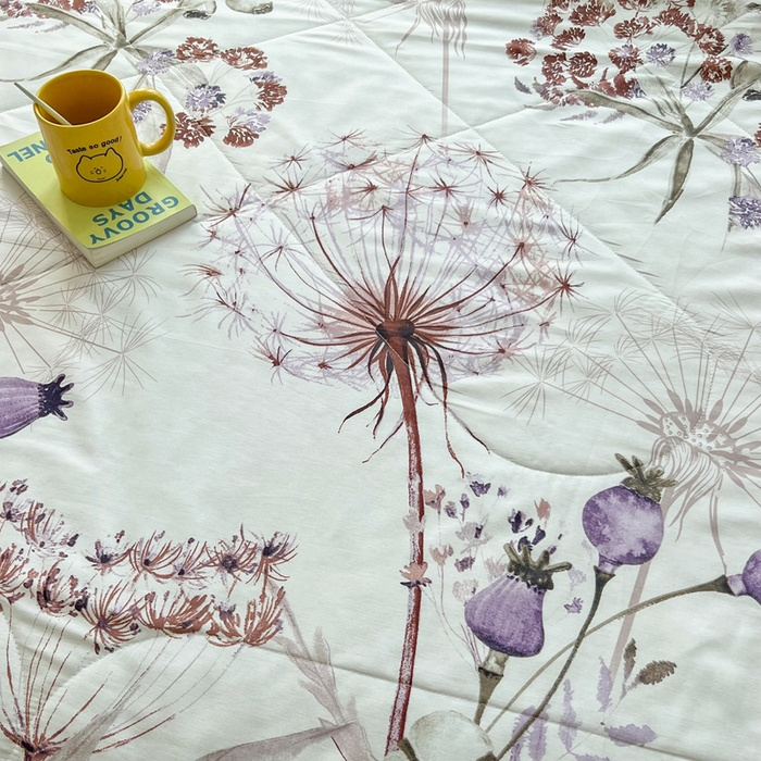 91家纺网 家纺一手货源 找家纺 大世界被王 2025新款全棉纯棉健康夏被夏凉被空调被 妙趣花田