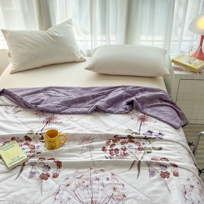 91家纺网 家纺一手货源 找家纺 大世界被王 2025新款全棉纯棉健康夏被夏凉被空调被 妙趣花田