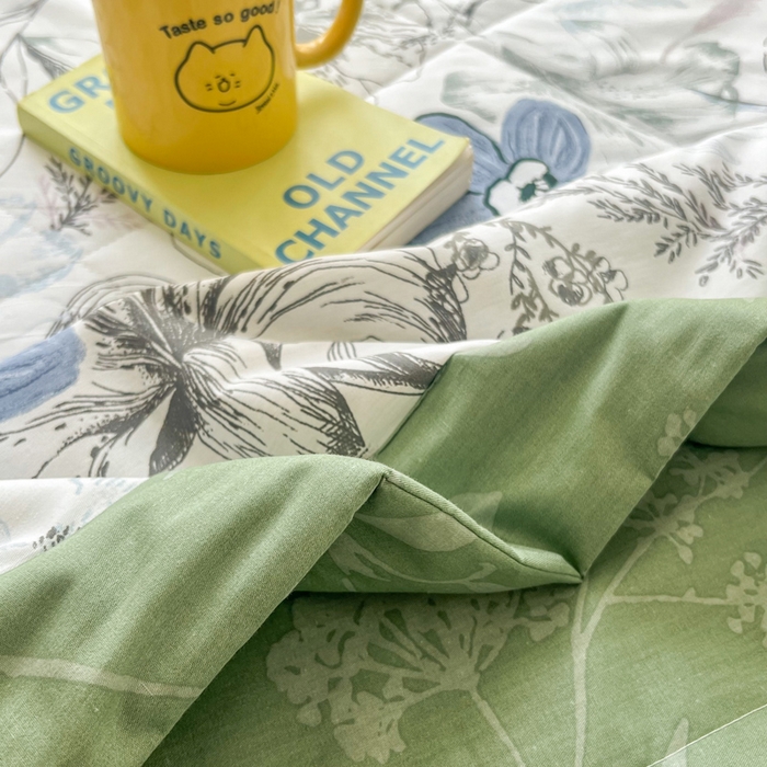 91家纺网 家纺一手货源 找家纺 大世界被王 2025新款全棉纯棉健康夏被夏凉被空调被 水墨花彩