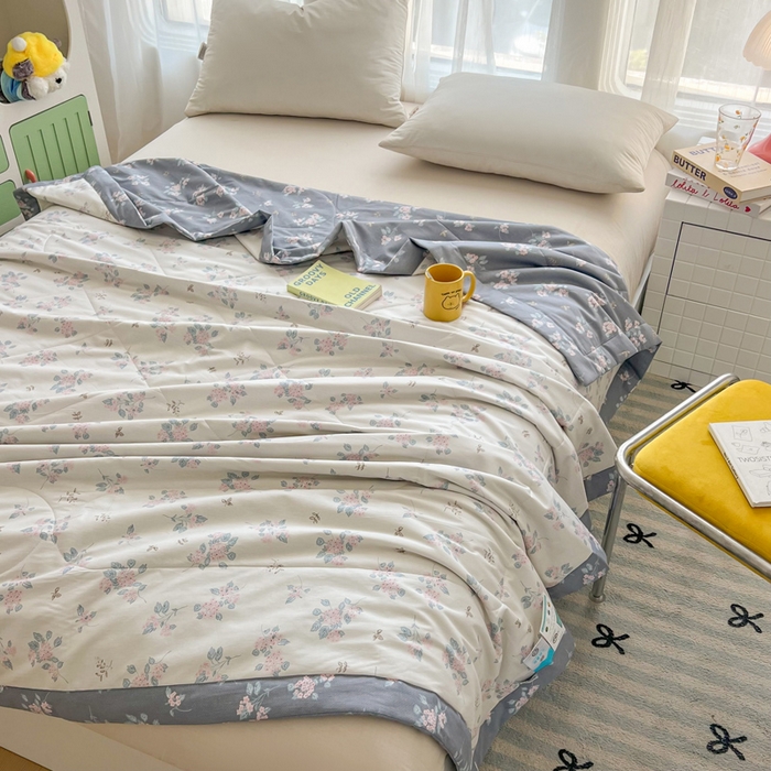 91家纺网 家纺一手货源 找家纺 大世界被王 2025新款全棉纯棉健康夏被夏凉被空调被 柏林花涧米