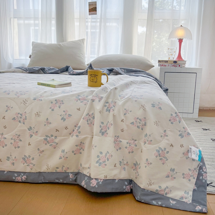 91家纺网 家纺一手货源 找家纺 大世界被王 2025新款全棉纯棉健康夏被夏凉被空调被 柏林花涧米