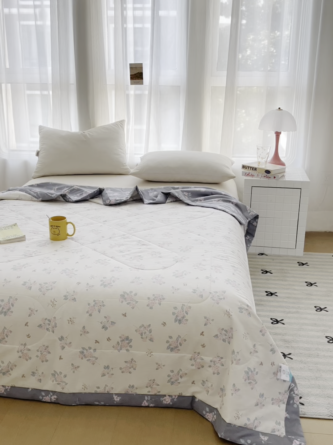 91家纺网 家纺一手货源 找家纺 大世界被王 2025新款全棉纯棉健康夏被夏凉被空调被 柏林花涧米