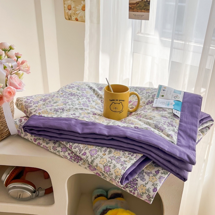 大世界被王 2025新款全棉纯棉健康夏被夏凉被空调被 半夏花语