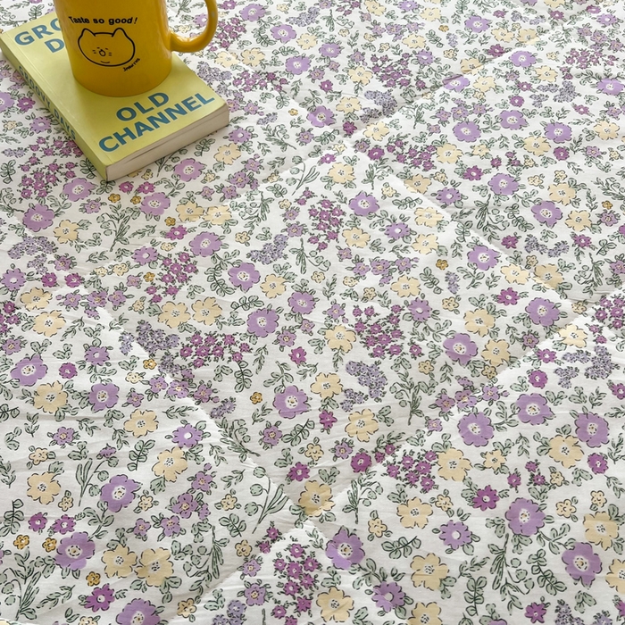 91家纺网 家纺一手货源 找家纺 大世界被王 2025新款全棉纯棉健康夏被夏凉被空调被 半夏花语