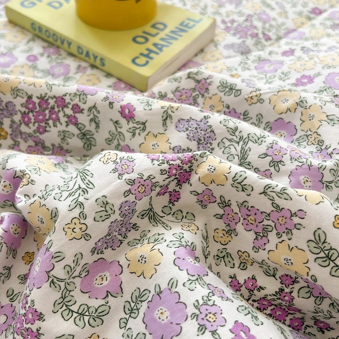 91家纺网 家纺一手货源 找家纺 大世界被王 2025新款全棉纯棉健康夏被夏凉被空调被 半夏花语