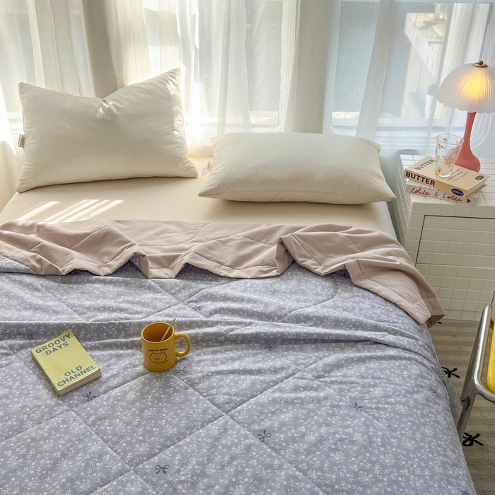 91家纺网 家纺一手货源 找家纺 大世界被王 2025新款全棉纯棉健康夏被夏凉被空调被 江南春色