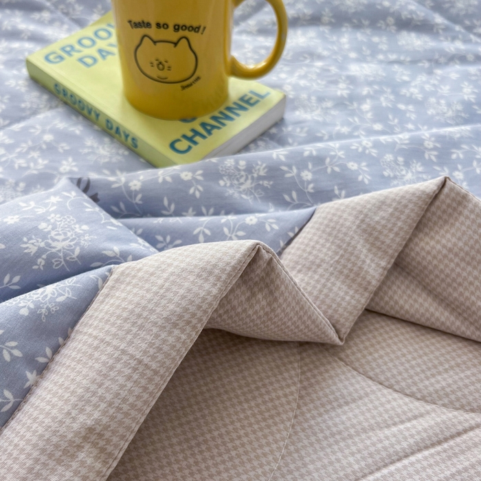 91家纺网 家纺一手货源 找家纺 大世界被王 2025新款全棉纯棉健康夏被夏凉被空调被 江南春色