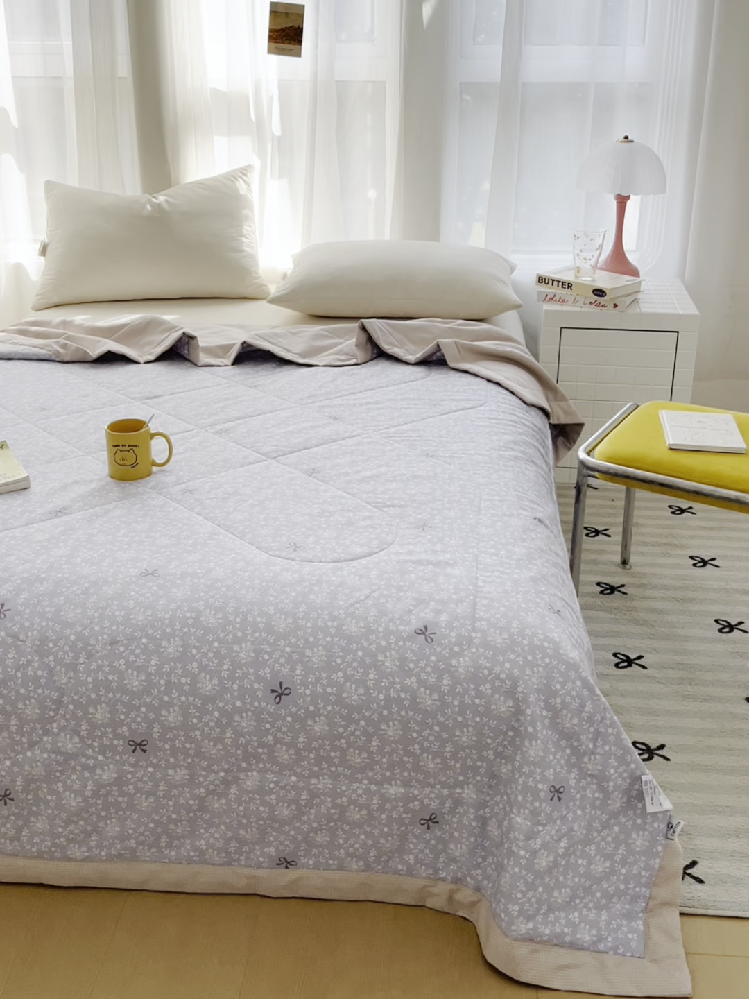 91家纺网 家纺一手货源 找家纺 大世界被王 2025新款全棉纯棉健康夏被夏凉被空调被 江南春色