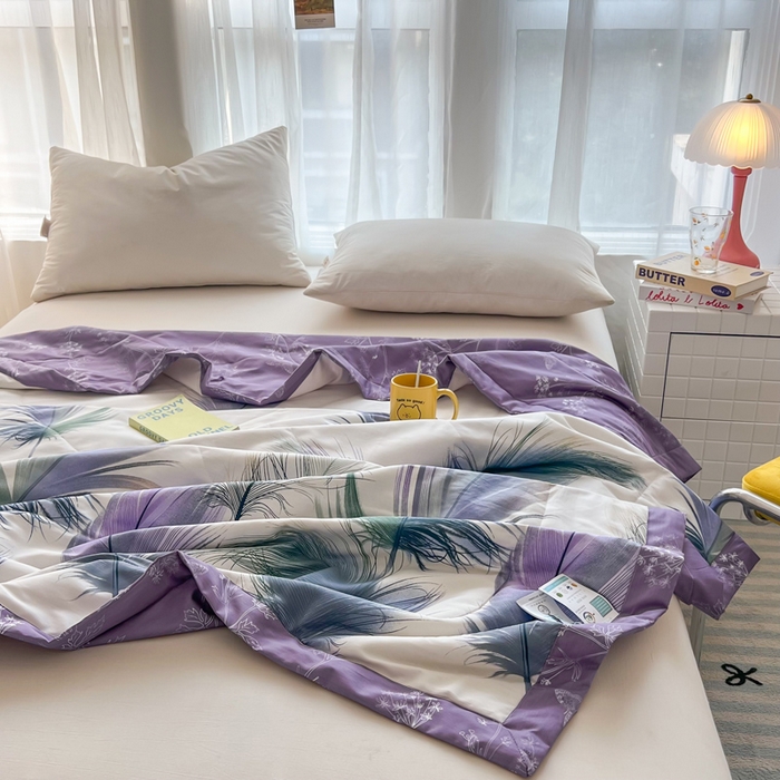 91家纺网 家纺一手货源 找家纺 大世界被王 2025新款全棉纯棉健康夏被夏凉被空调被 千帆羽毛