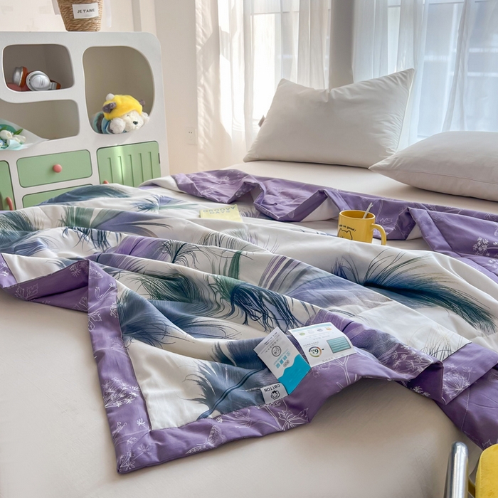 91家纺网 家纺一手货源 找家纺 大世界被王 2025新款全棉纯棉健康夏被夏凉被空调被 千帆羽毛