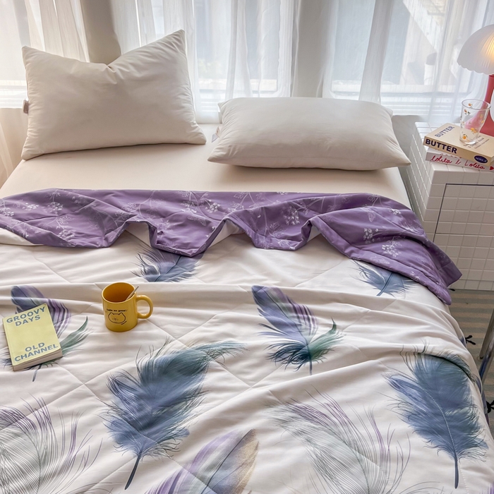 91家纺网 家纺一手货源 找家纺 大世界被王 2025新款全棉纯棉健康夏被夏凉被空调被 千帆羽毛