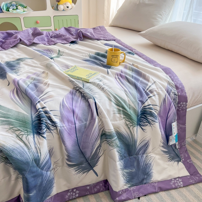 91家纺网 家纺一手货源 找家纺 大世界被王 2025新款全棉纯棉健康夏被夏凉被空调被 千帆羽毛