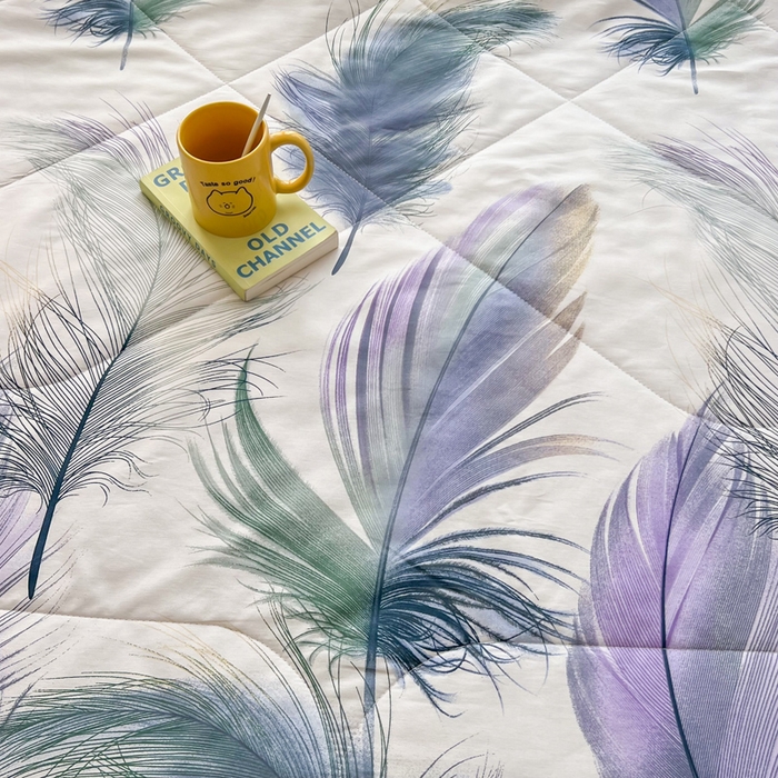 91家纺网 家纺一手货源 找家纺 大世界被王 2025新款全棉纯棉健康夏被夏凉被空调被 千帆羽毛