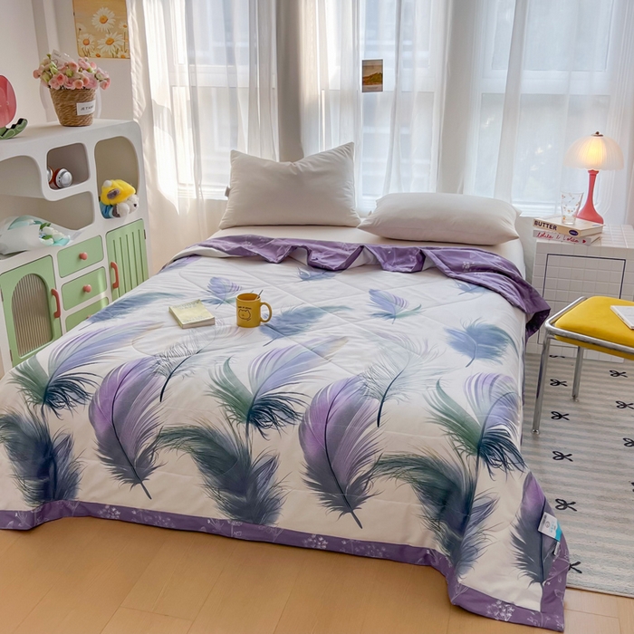 91家纺网 家纺一手货源 找家纺 大世界被王 2025新款全棉纯棉健康夏被夏凉被空调被 千帆羽毛